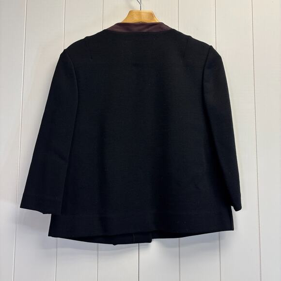 Vintage Butte Knit Womens 60s 70s Old Money Pure Virgin Wool Jacket Size M Mod - Picture 2 of 9